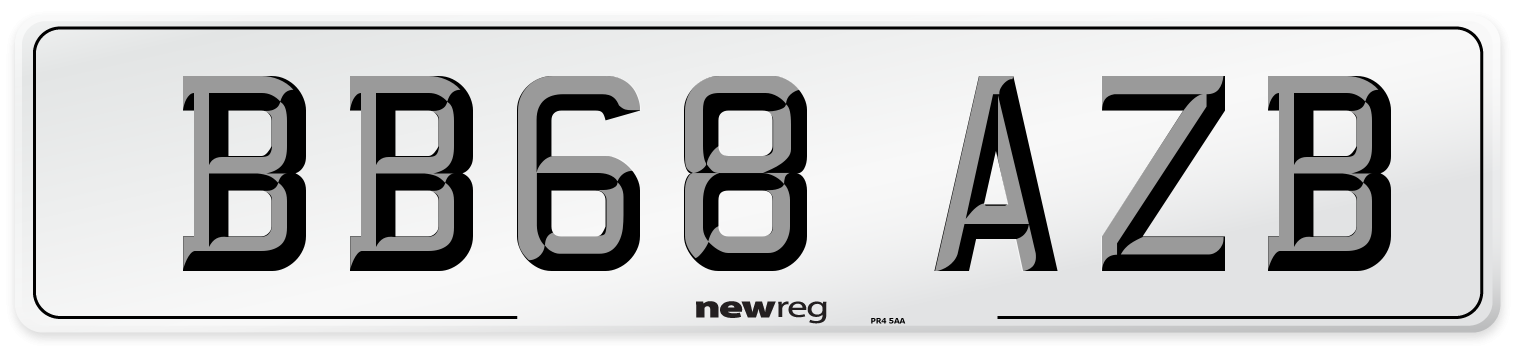 BB68 AZB Number Plate from New Reg